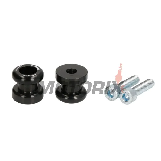 Rolny pro zadní moto stojan -OXFORD- Bobbins M8 x1.25, černé, sada