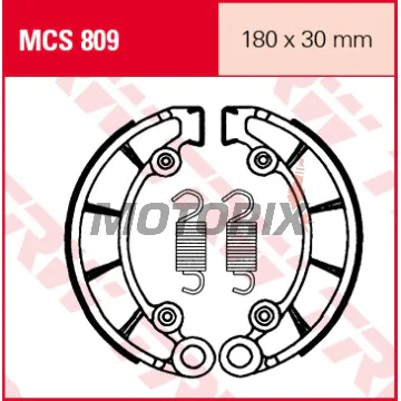 Brzdové čelisti -TRW- MCS809, 180x30mm, Honda CB550 Four/CB550F Supersport (1974-1981)