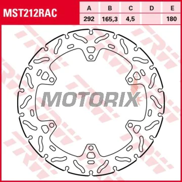 Brzdový kotouč -TRW- MST212RAC, 292mm, Yamaha MT-125/MT-125 ABS + YZF-R125 (2014-2022)
