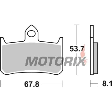 Brzdové destičky -BREMBO- 07HO28SA, Honda CB900F Hornet, CBR900RR Fireblade, VFR750R, VTR1000F Fire Storm/Superhawk (1988-2007)