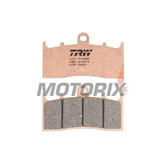 Brzdové destičky -TRW- MCB736SV, BMW K, R series - K1200/1300/1600 GT, GTL, LT, R, Sport; R850/1100/1150/1200 R, RS, RT, GS, Rockster, CL - 2000-2018