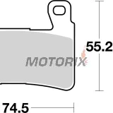 Brzdové destičky -BREMBO- 07HO4507, CBR600F/600RR/Fireblade, VTR1000SP1/SP2 (1998-2012)
