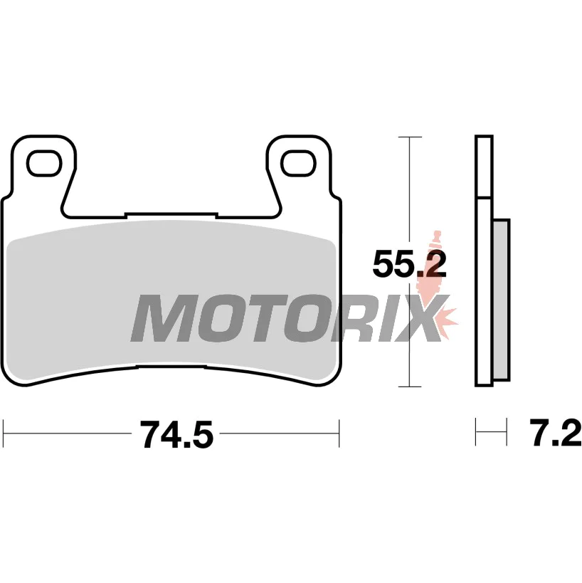 Brzdové destičky -BREMBO- 07HO4507, CBR600F/600RR/Fireblade, VTR1000SP1/SP2 (1998-2012)