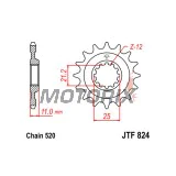 Přední pastorek -JT- JTF824,16, 16 zubů, Husqvarna CR 125/250 2000-2005, SM 450 2005-2010, SM 510 2004-2010, SM 530 2008-2009, SM 570 2001-2004, SM 610 1998-2010, SM 630 2010, SMR 450 2003-2010, SMS 630 2010-2011, TC 250 2002-2008
