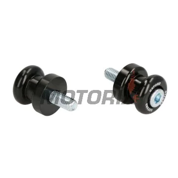 Rolny pro zadní moto stojan -OXFORD- Bobbins M8 x1.25, černé, sada