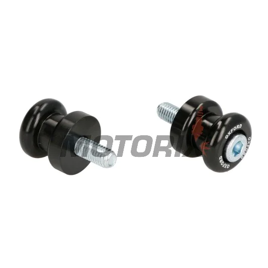 Rolny pro zadní moto stojan -OXFORD- Bobbins M8 x1.25, černé, sada