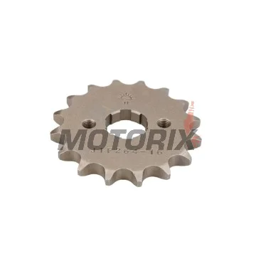 Přední pastorek -JT- JTF264,16, 16 zubů, Derbi Senda 125 2004-2007, Gilera Coguar 125 2001, Honda C 90 1975-1986, CBZ 125 2001, EZ 90 1993-1996, Kymco Hipster 125 2001-2004, Stryker 125 1999-2005, Zing 125 1997-2001, Yamaha DT 125 1988