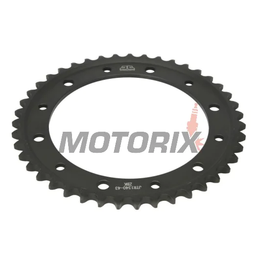 Zadní rozeta -JT- JTR1340,43ZBK, 43 zubů, černý zinek, ocelový, Honda VFR 750 1982, 1990-1998, VFR 800 1998-2015