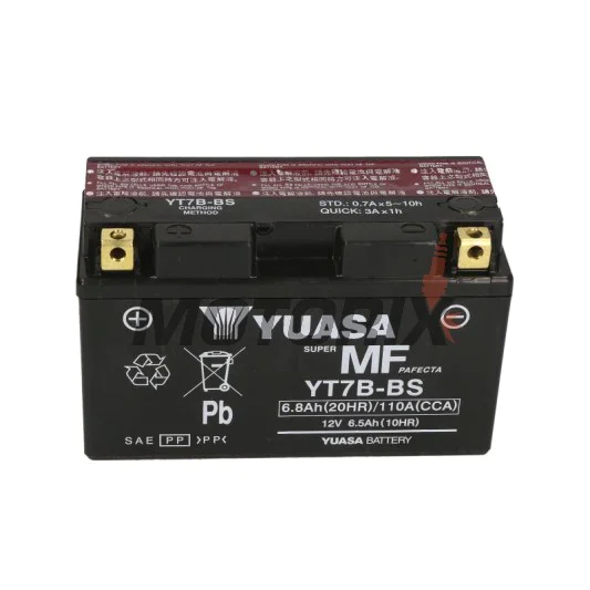 Akumulátor -YUASA- YT7B-BS, 7Ah 12V