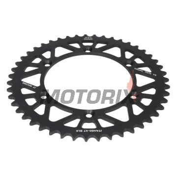 Zadní rozeta -JT- JTA460,47BLK, 47 zubů, černý, hliníkový, Kawasaki KDX 200 1984-1985, 1987-1988, 1995, 1997-1998, 2000, 2002-2004, 2006, KX 250 2004-2017, KX 450 2006-2020, KX 500 1989, 1993, 1996, 2000-2004