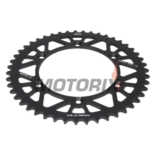 Zadní rozeta -JT- JTA460,47BLK, 47 zubů, černý, hliníkový, Kawasaki KDX 200 1984-1985, 1987-1988, 1995, 1997-1998, 2000, 2002-2004, 2006, KX 250 2004-2017, KX 450 2006-2020, KX 500 1989, 1993, 1996, 2000-2004
