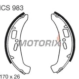 Brzdové čelisti -TRW- MCS983, 170x26mm, Piaggio/Vespa Cosa 125/150/200, Cosa 2, 200FL E-Start (1988-1996)