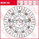 Brzdový kotouč -TRW- MSW243, 296mm, Honda CB600F Hornet/Hornet S 600 (1998-2006)