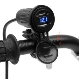 USB adaptér -4 RIDE- 12V, 2xUSB (1A + 2.1A), 2 pinů, s držák pro řídítka 22mm - univerzální