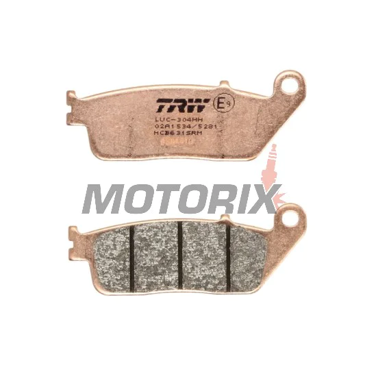 Brzdové destičky -TRW- MCB631SRM, sintrované, Honda CBR1000F (1990-1992), Honda RVF750R (1994-1997), Honda ST1100 Pan European/ABS (1990-2001), Kymco People 250 (2004-2005), Yamaha MT-01 1700 (2004-2011), Yamaha X-Max 125 ABS (2011-2012)