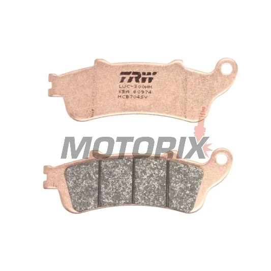 Brzdové destičky -TRW- MCB704SV, Aprilia Leonardo 125, Benelli 125 Jarno, Beta Eikon 125/150, Honda CB 1100, CBR 1100XX, Foresight/Jazz 250, Silver Wing 600, Gold Wing/VTX 1800, Deauville/Vulcan 650, VFR 800, Varadero 1000, Malaguti Ciak 125/150, Peugeot
