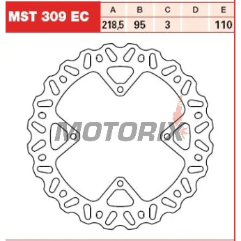 Brzdový kotouč -TRW- MST309EC, 219mm, KTM SX 85/85LW (2003-2013)