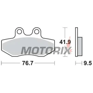 Brzdové destičky -TRW- MCB774, Gilera Runner 125FX/180FXR/180VXR/200VXR (1999-2005), MBK XC 125 Flamex(2005), Peugeot Elyseo 125 (2003), Piaggio Beverly 125/125GT (2002-2005), Yamaha Cygnusx125 (2004-2009)