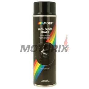 Akrylová barva ve spreji -MOTIP- černá, lesk, 500ml