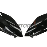 Zadní boční plasty -POLISPORT- černé, KAWASAKI KX 250 2009-2012