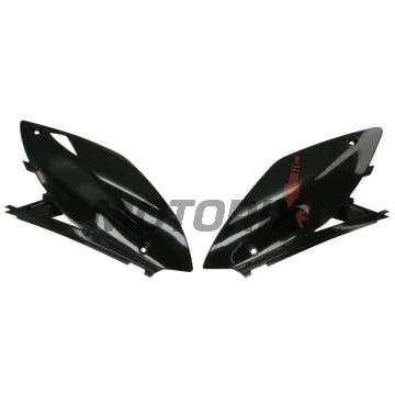 Zadní boční plasty -POLISPORT- černé, KAWASAKI KX 250 2009-2012