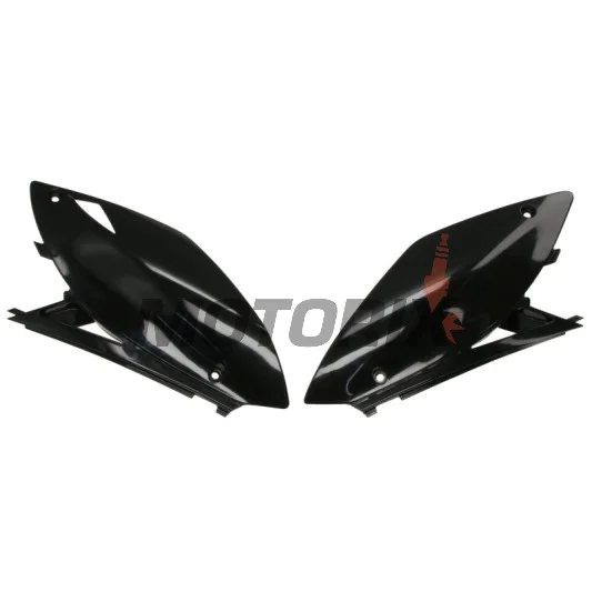 Zadní boční plasty -POLISPORT- černé, KAWASAKI KX 250 2009-2012