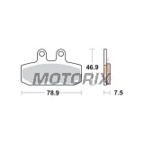 Brzdové destičky -TRW- MCB673, Honda CMX Rebel 250 (1997-1999), SJ Bali 50/100 (1993-2000), Simson Schikra 125 (1999-2000)