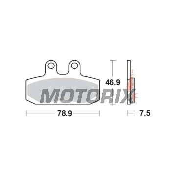 Brzdové destičky -TRW- MCB673, Honda CMX Rebel 250 (1997-1999), SJ Bali 50/100 (1993-2000), Simson Schikra 125 (1999-2000)