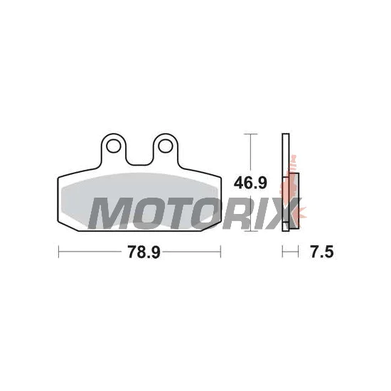 Brzdové destičky -TRW- MCB673, Honda CMX Rebel 250 (1997-1999), SJ Bali 50/100 (1993-2000), Simson Schikra 125 (1999-2000)