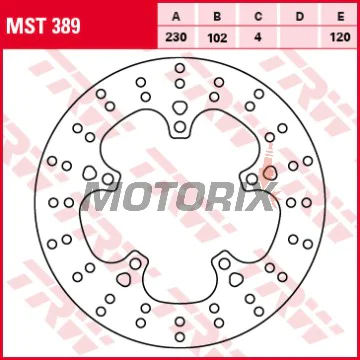Brzdový kotouč -TRW- MST389, 230mm, Yamaha YZF-R125 125 (2008-2013)