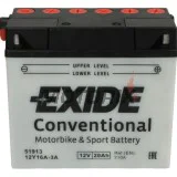 Akumulátor -EXIDE- 12Y16A-3A 51913, 20Ah 12V
