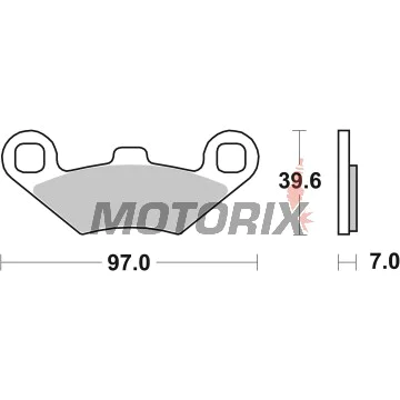 Brzdové destičky -BREMBO- 07PO02SD, Polaris Scrambler 400/500/500 H.O. (2WD & 4WD), Polaris Sportsman 400/500 EFI/H.O./Touring/X2/6x6 ATV