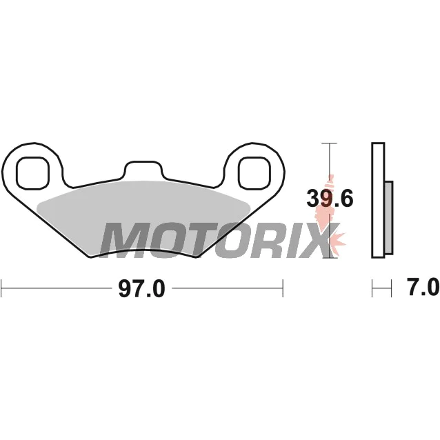 Brzdové destičky -BREMBO- 07PO02SD, Polaris Scrambler 400/500/500 H.O. (2WD & 4WD), Polaris Sportsman 400/500 EFI/H.O./Touring/X2/6x6 ATV