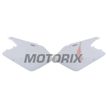 Zadní boční plasty -POLISPORT- bílé, SUZUKI RM 125/250 2001-2008
