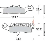 Brzdové destičky -TRW- MCB697SI, Kawasaki KFX 700 V-Force; KL/KLX/KLR 250; KX 80/85/100; Suzuki RM 85/85L/100