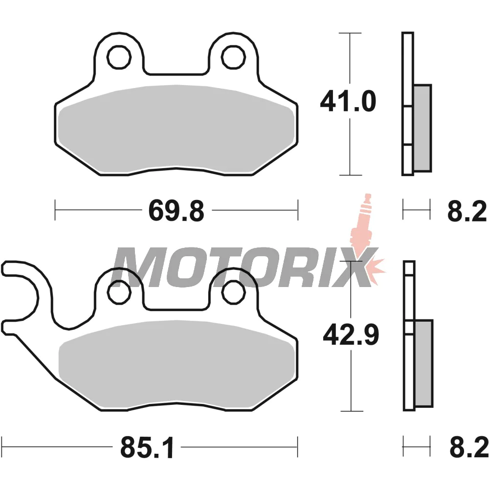 Brzdové destičky -BREMBO- 07005, Cagiva, Garelli, Honda Dylan, PGO, SYM / 50-150cc (1993-2006)