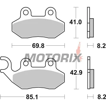 Brzdové destičky -BREMBO- 07005, Cagiva, Garelli, Honda Dylan, PGO, SYM / 50-150cc (1993-2006)