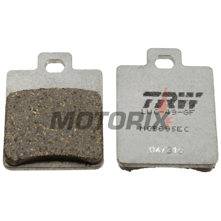 Brzdové destičky -TRW- MCB695EC, CPI GTR (2002-2006); Derbi Sonar (2010-2012); Gilera Runner/Runner SP (1999-2005), Stalker (1997-2005); Peugeot Tweet (2010); Piaggio Fly (2006-2014), Zip/Zip II (2000-2010)