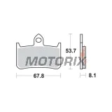 Brzdové destičky -TRW- MCB593, Honda CB Hornet 250/900 & X4 1300, NT650 Hawk, RVF400 NC35, RVF750R