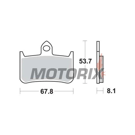 Brzdové destičky -TRW- MCB593, Honda CB Hornet 250/900 & X4 1300, NT650 Hawk, RVF400 NC35, RVF750R