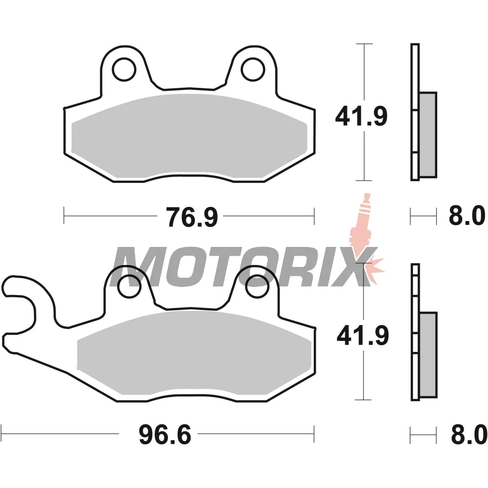 Brzdové destičky -BREMBO- 07SU12SP, Triumph Sprint ST/GT 1050, Thruxton 1200/1200R (2005-2020)