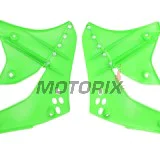 Přední boční plasty -POLISPORT- zelené, KAWASAKI KX 250 2006-2008