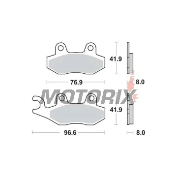 Brzdové destičky -TRW- MCB582SH, ATK 250/260/406, CAN-AM Commander/Maverick 800/1000, Kawasaki Brute Force/KLX/KVF/Teryx, Suzuki DR/RM/LT-R, Yamaha TT/WR/XTZ/YFM/YFZ/YXR/YZ (1989-2020)