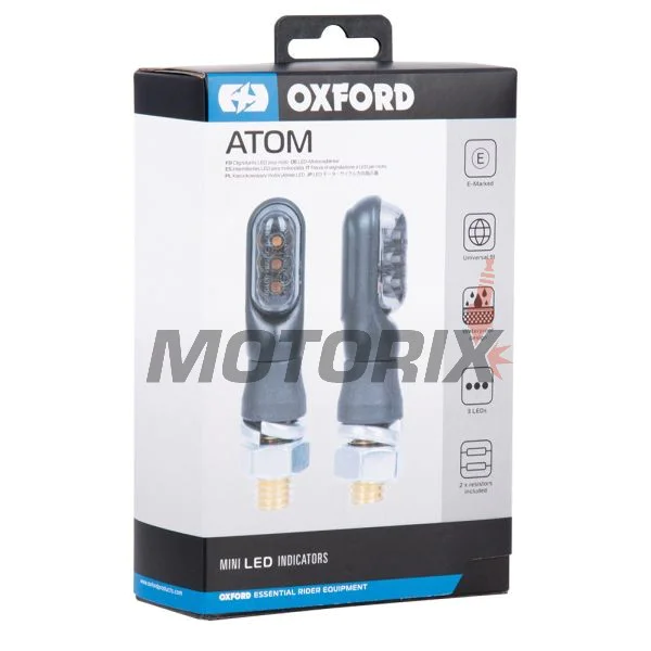 Sada blinkrů -OXFORD- ATOM Mini, 3 LED, černé