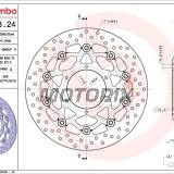 Brzdový kotouč -BREMBO- 78B40824, Honda CB600F Hornet/Hornet ABS (2007-2012)