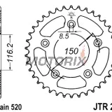 Zadní rozeta -JT- JTR28,42, 42 zubů, ocelový, Aprilia RS 250 1995-2004, Honda CB 750 1969-1978