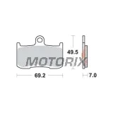 Brzdové destičky -TRW- MCB737, Kawasaki Z/ZR/ZRX - Z800/Z900/Z1000, ZR800, ZRX400 - 400-1000cc, 1998-2018