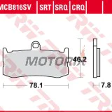 Brzdové destičky -TRW- MCB816CRQ, Triumph Daytona 675 (2009-2016)