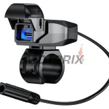 USB adaptér -4 RIDE- USB Type C, s držák pro řídítka 22mm - univerzální