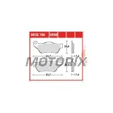 Brzdové destičky -TRW- MCB786SRM, sintrované, Yamaha YP X-Max 125R/250R (2005-2009)
